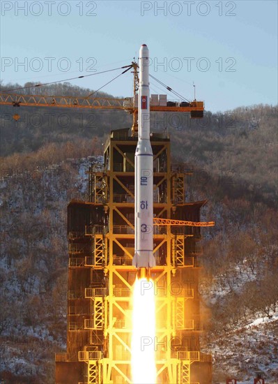 Launch of the Unha-3 carrier rocket
