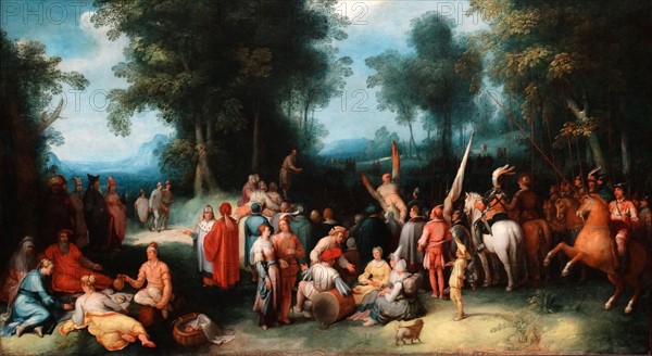 The Preaching of Saint John the Baptist' by Cornelis van Haarlem