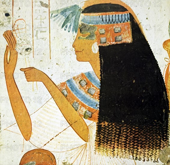 Egyptian tomb wall painting