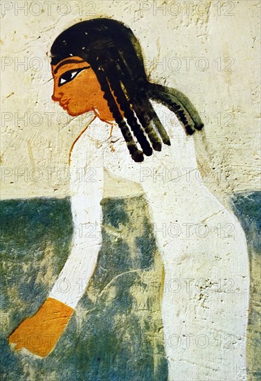 Egyptian tomb wall painting