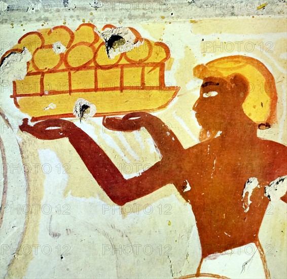 Egyptian tomb wall painting