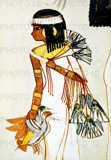 Egyptian tomb wall painting