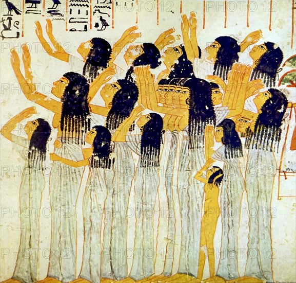 Egyptian tomb wall painting