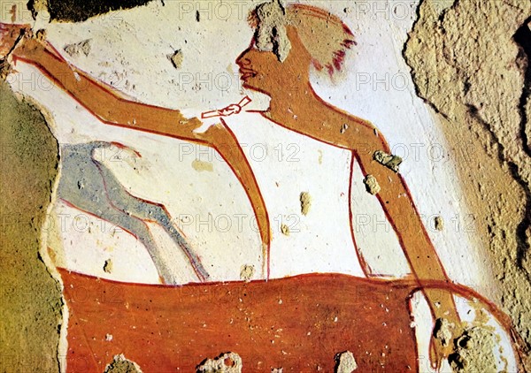 Egyptian tomb wall painting