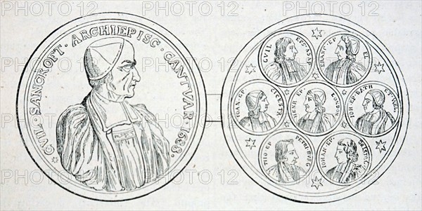 Medal made in honour of the Seven Bishops of the Church of England