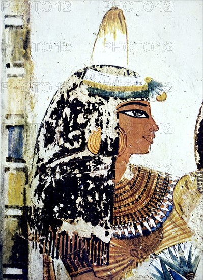 Egyptian tomb wall painting