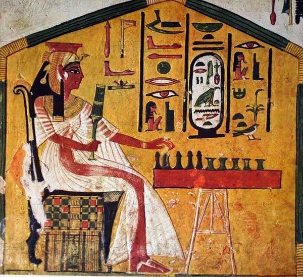 Egyptian tomb wall painting