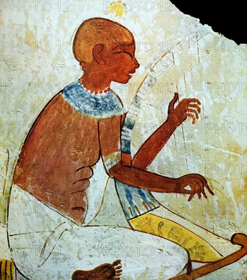 Egyptian tomb wall painting