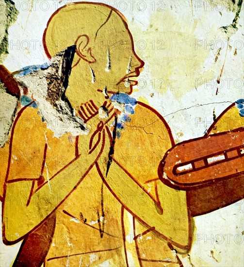 Egyptian tomb wall painting