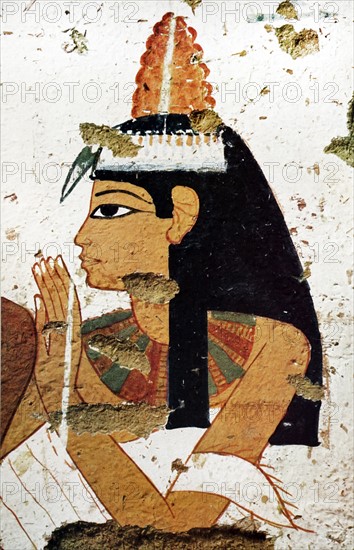 Egyptian tomb wall painting