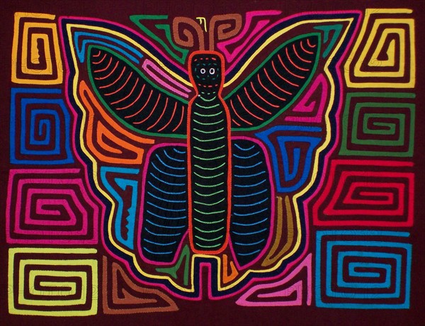 Mola textile by Kuna Indian artist