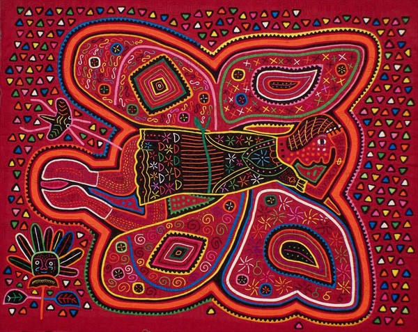 Mola textile by Kuna Indian artist