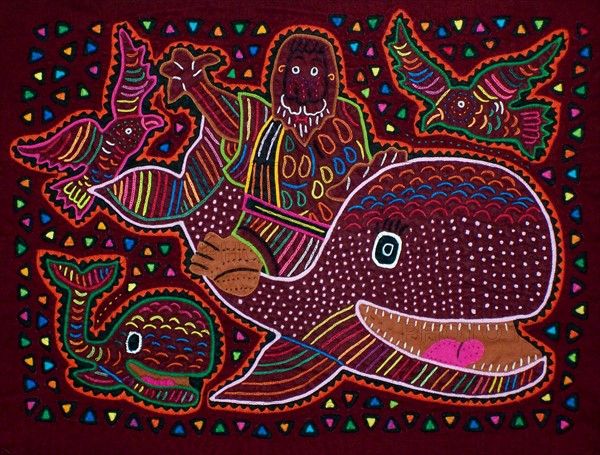 Mola textile by Kuna Indian artist