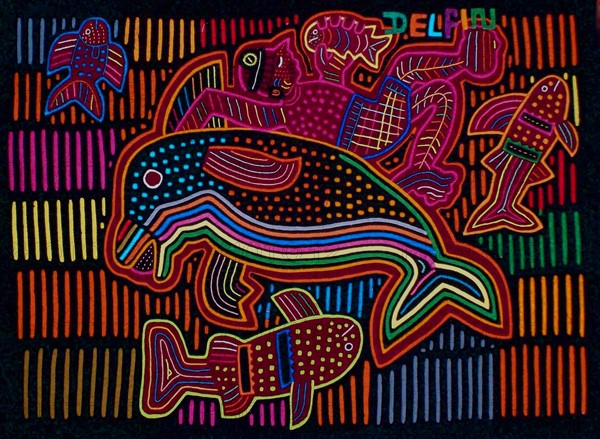 Mola textile by Kuna Indian artist