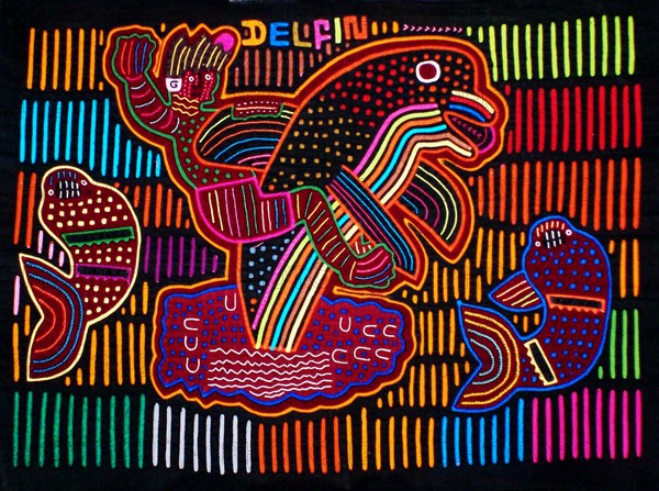 Mola textile by Kuna Indian artist