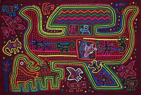 Mola textile by Kuna Indian artist