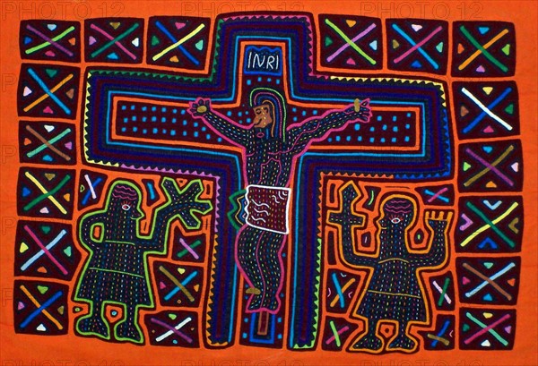 Mola textile by Kuna Indian artist