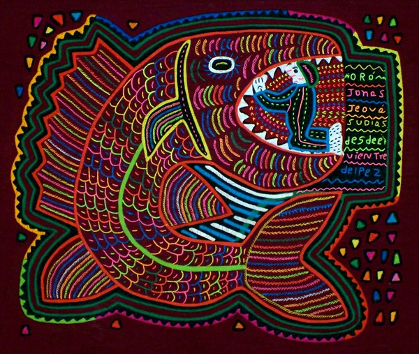 Mola textile by Kuna Indian artist