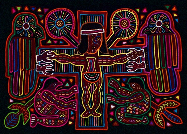 Mola textile by Kuna Indian artist