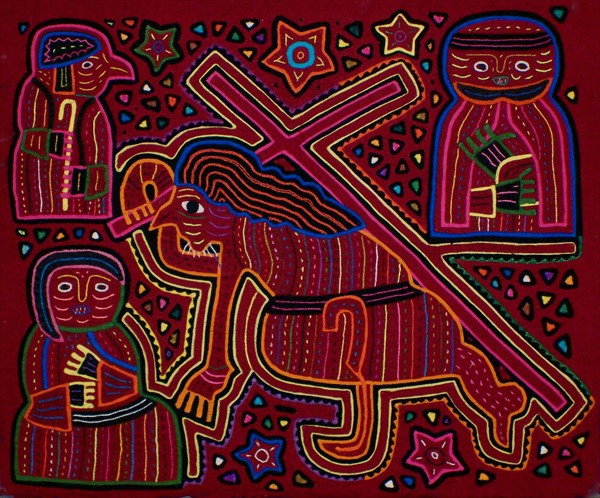 Mola textile by Kuna Indian artist