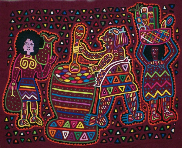 Mola textile by Kuna Indian artist