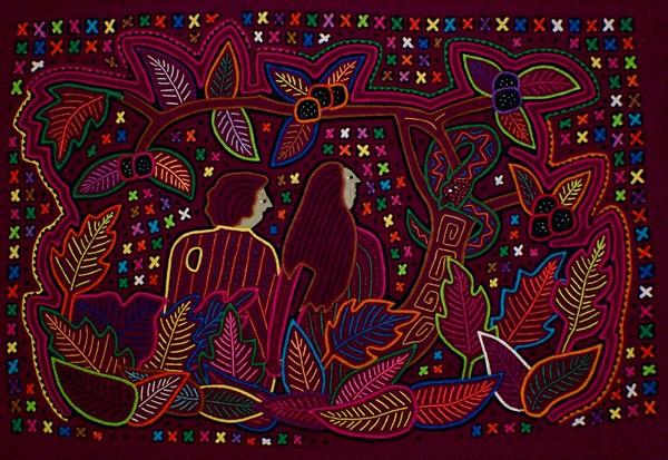 Mola textile by Kuna Indian artist