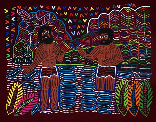 Mola textile by Kuna Indian artist