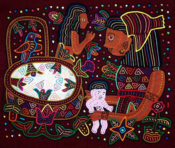 Mola textile by Kuna Indian artist