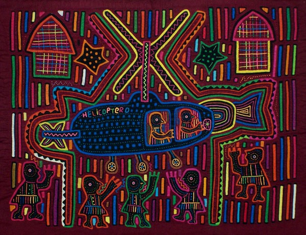 Mola textile by Kuna Indian artist