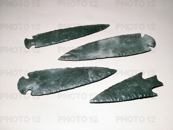 Flint arrowheads from South America