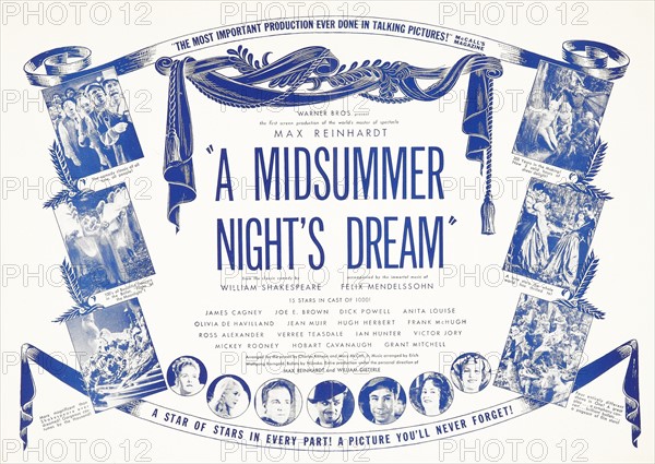 Lobby card for Max Reinhardt's 'A Midsummer Night’s Dream' (1935).