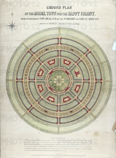 Ground plan of the model town for the happy colony