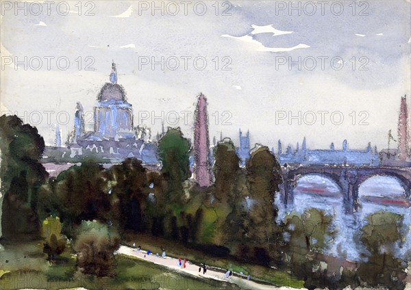 To St. Paul's from my window by Joseph Pennell
