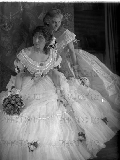 Gerson sisters in costumes for the Crinoline Ball held in New York City