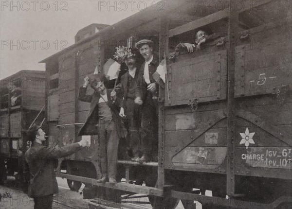 Patriotic French rail workers.