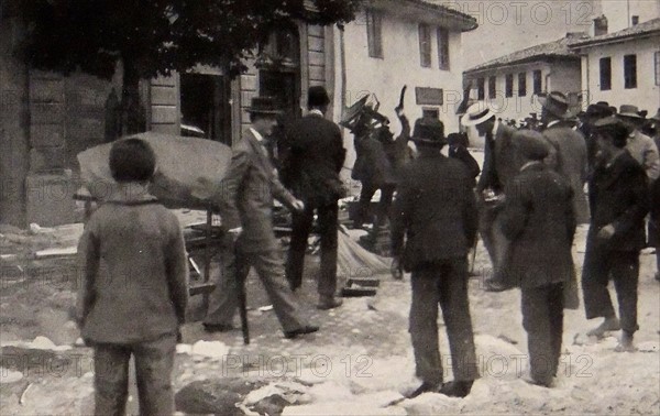 Jubilant crowds attack Serb shops in Croatia.