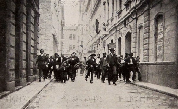 Jubilant Croat crowds.