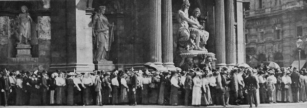 The coffin of Austrian archduke Franz Ferdinand after his assassination.