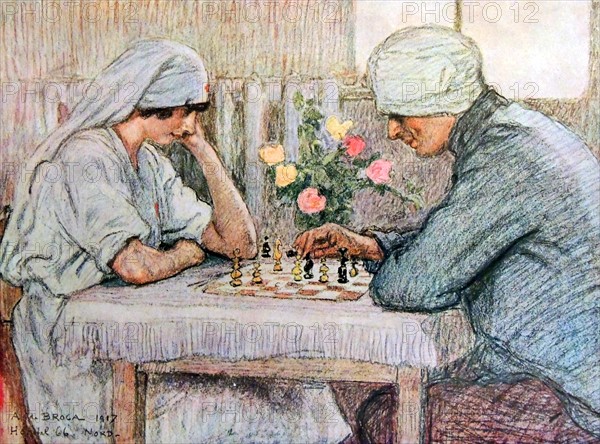A l’hôpital: la partie d’échecs’ A. de Broca.