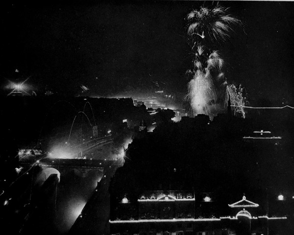 Celebrations in Paris, France, to mark the treaty of Versailles.