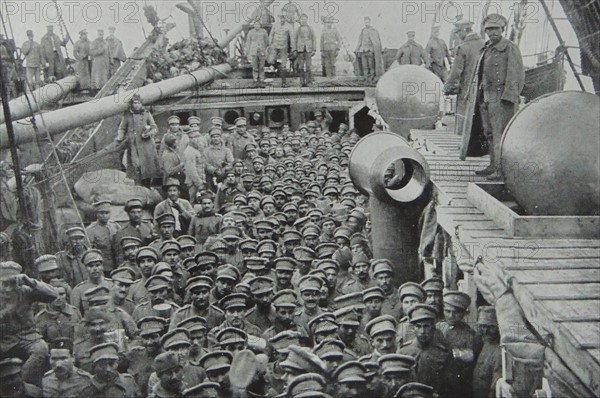 Portuguese forces departing for the world war battlefields.