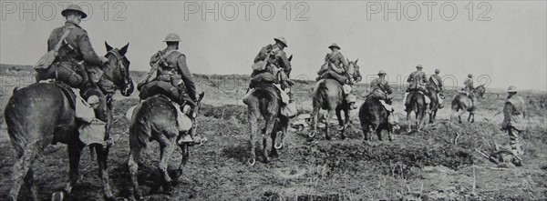 Canadian cavalry soldiers at the frontline.