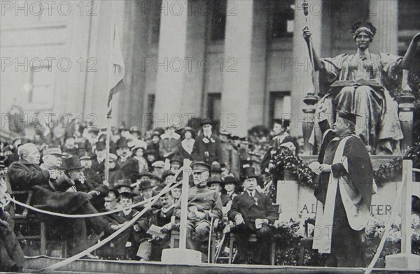 Prime minister Viviani, General Joffre and US president Woodrow Wilson.