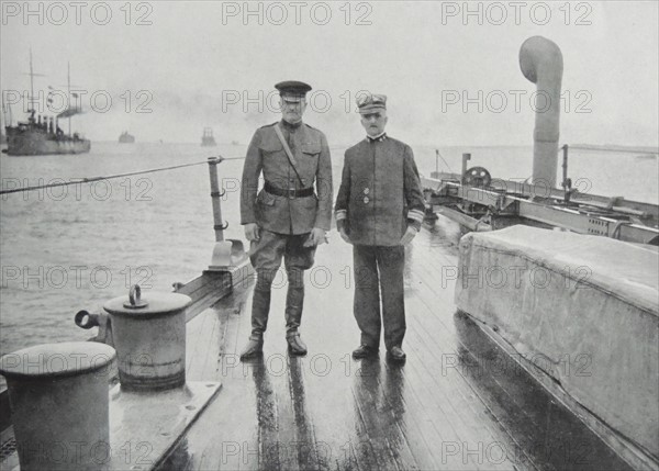 General Pershing with Admiral Gleaves as they embark for Europe.