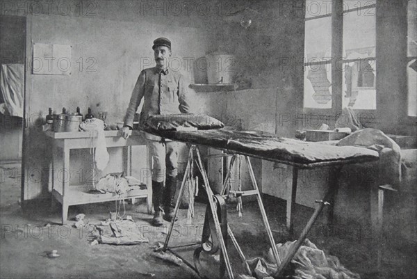 French field hospital showing the operating theatre.