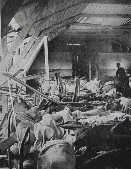 French field hospital showing the ward.