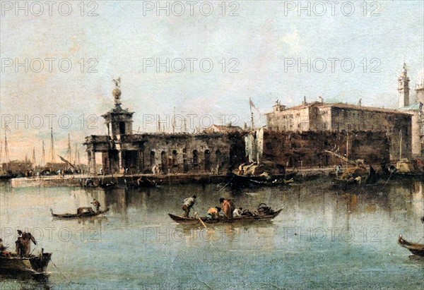 Guardi, Detail from Santa Maria della Salute and the Dogana, Venice