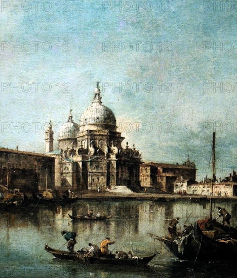 Guardi, Detail from Santa Maria della Salute and the Dogana, Venice