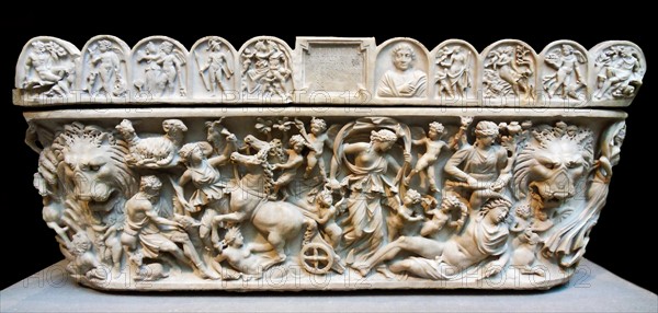 marble sarcophagus with the myth of Selene and endymion