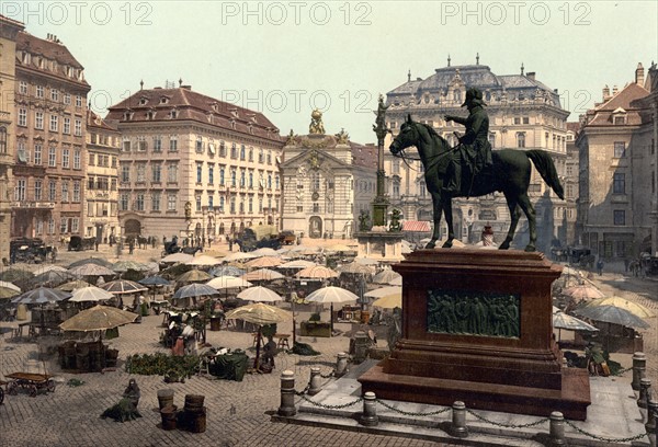 Market place, Vienna, Austro-Hungary 1901